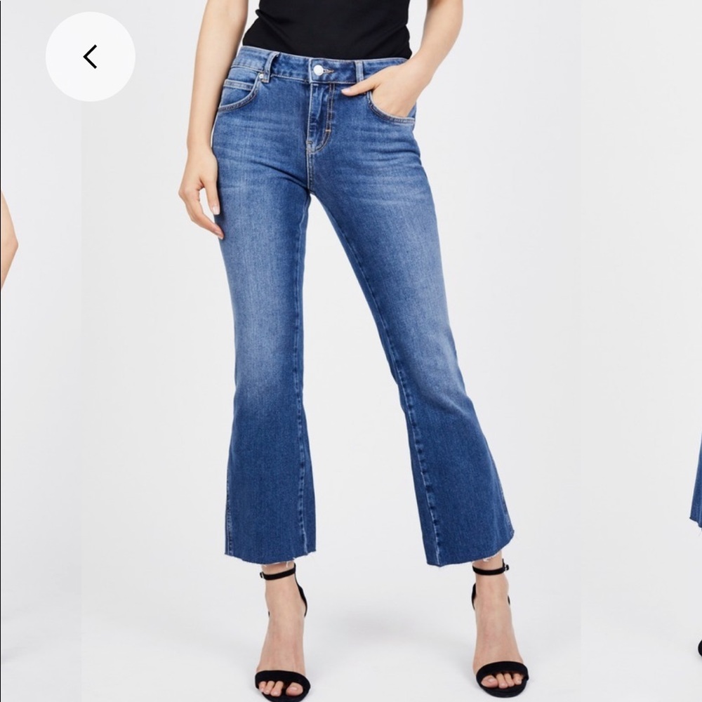 Free People Mid Rise Crop Flare Jean